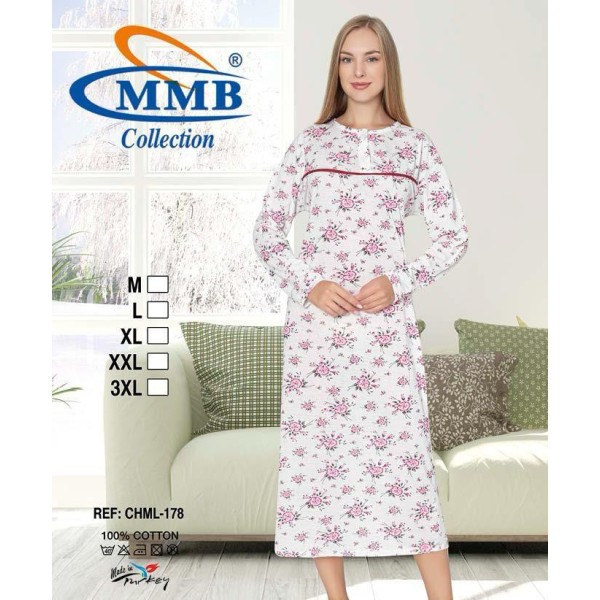 copy of Chemise de nuit manche longue
