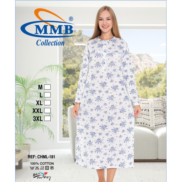 copy of Chemise de nuit manche longue