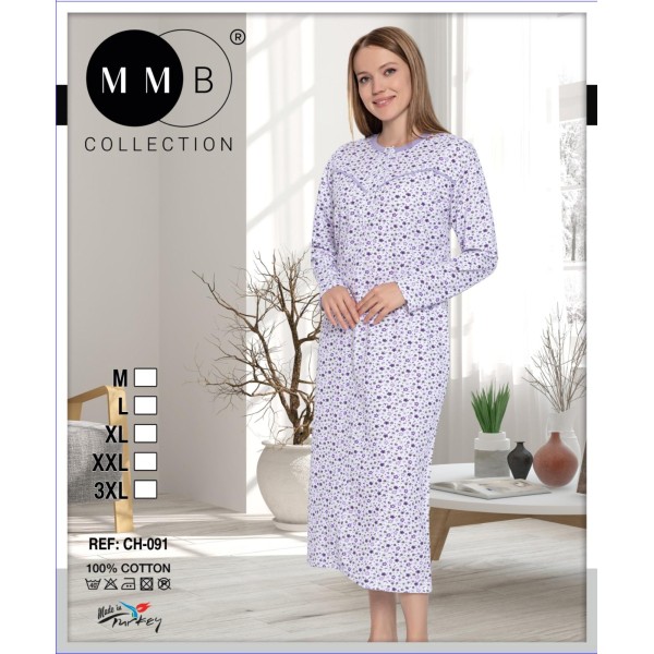 copy of Chemise de nuit manche longue