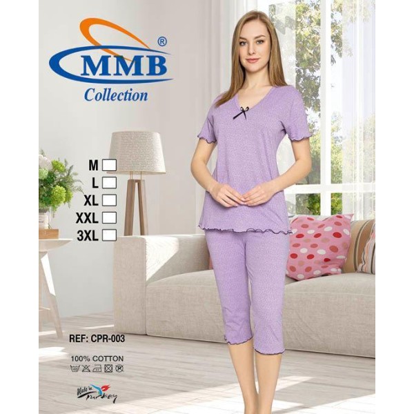 Ensemble de pyjama court à petit coeur pour été