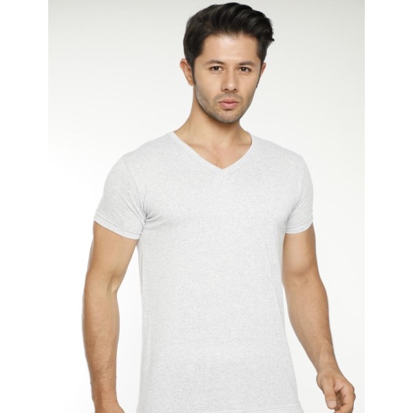 T-Shirt col V en coton