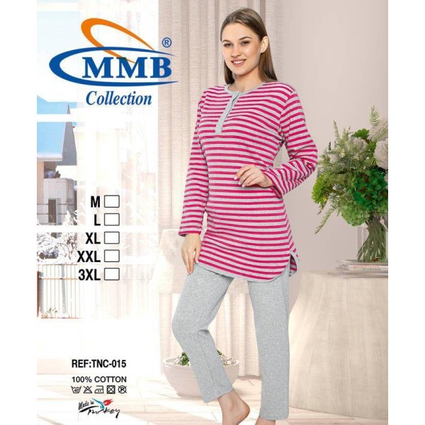 Un pyjama d'hiver souple et long et douce